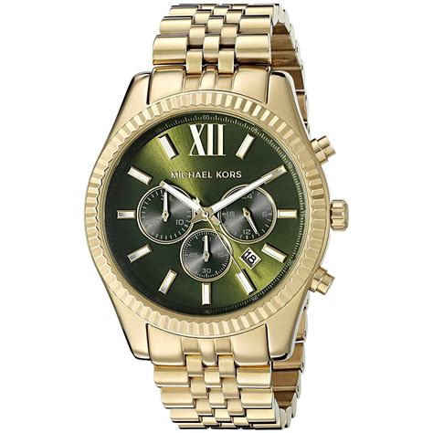 michael kors men's lexington gold tone watch mk8446